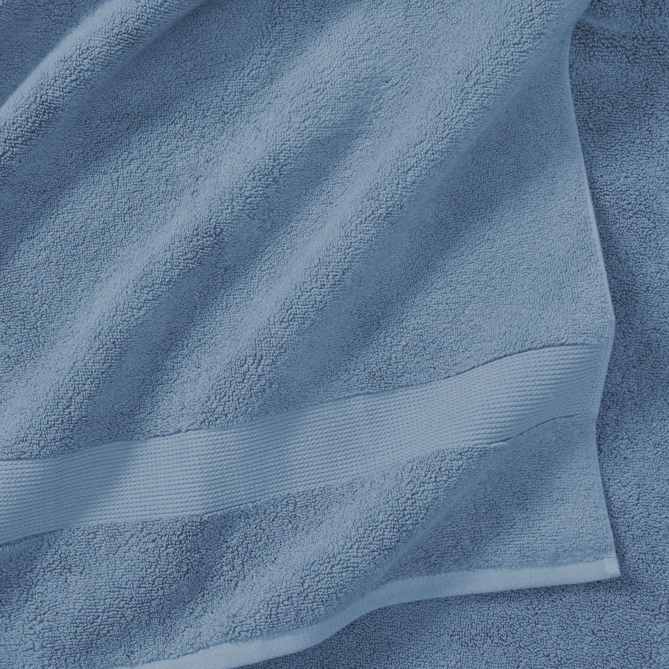 Better Homes & Gardens Signature Soft Solid Cotton 2 Piece Bath Sheet Set,Blue Silver