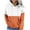 Orange-Fashion Sweatshirts, variant on Xcmzpl Womens Hoodies Cute Color Block Hooded Sweatshirt Travel Sweater Tops Work Long Sleeve Blouses Winter Fashion