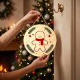 thumbnail image 5 of Qjidjing Christmas Tree Ornaments, Xmas Hanging Decor, Round Creative Wooden Styling, for Furniture Accent, Christmas Tree, Indoor Home Display, 5 of 7