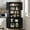 Black, variant on SAINSPEED 67" Tall Bathroom Organizers and Storage Cabinet with Glass Door & Shelves, Freestanding Cupboard, Kitchen Pantry for Living Room, Dining Room,Office