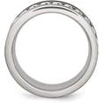 thumbnail image 3 of Chisel Stainless Steel Brushed and Polished Black IP-plated Chain Inlay 10.2mm Band - Ring Size 11.0, 3 of 8