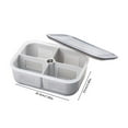thumbnail image 3 of SPOORYYO Clear Refrigerator Organizer Bins 4 Compartment Divided Tray with Lid for Snacks, Fruit, and More, 3 of 6