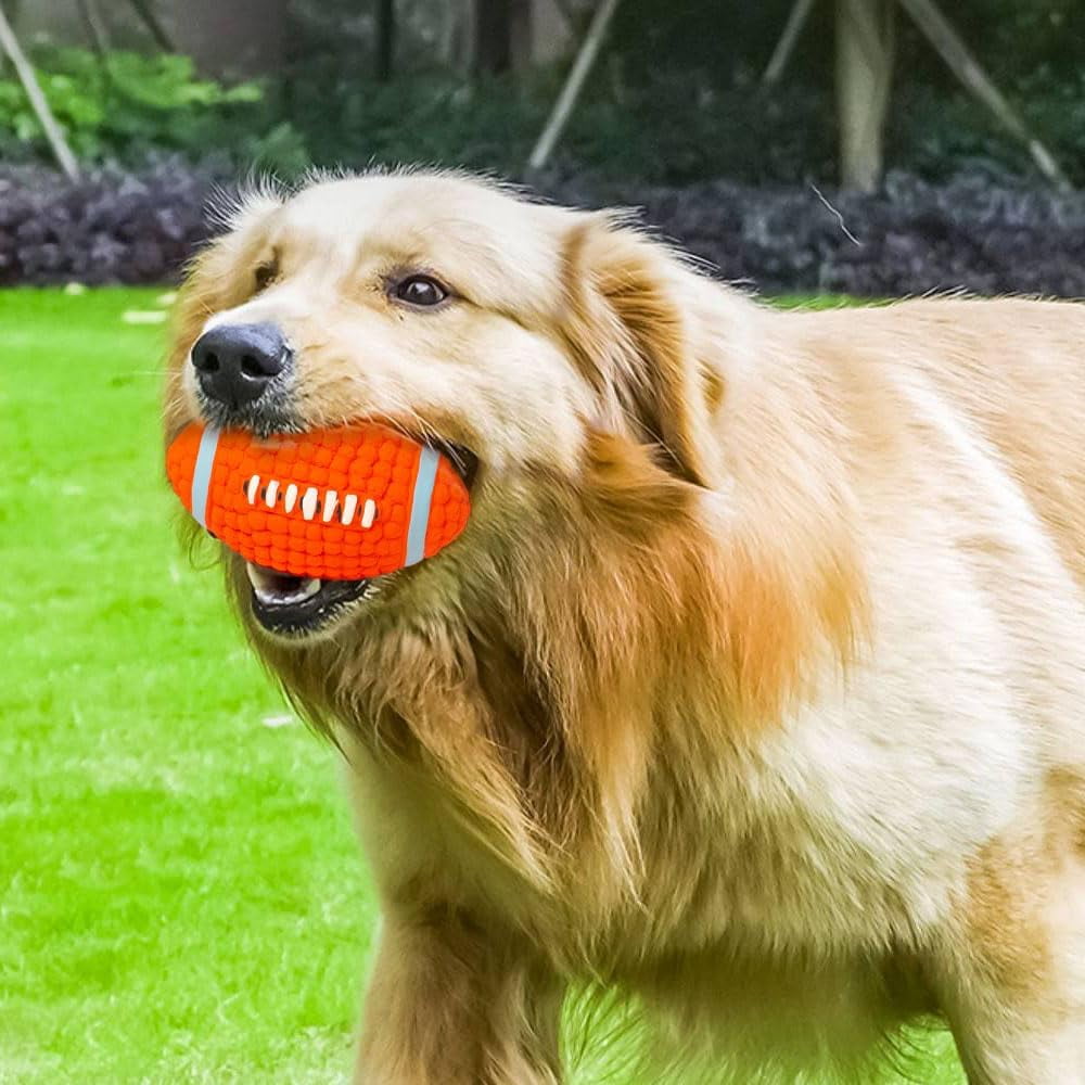 Immortal Toy for Aggressive Chewers, Squeaky Dog Ball Squeaky Dog Toys Natural Latex Rubber Balls for Small Dogs Puppies Cute Dog Squeak Toys Play Ball Tennis Ball, football, volleyball