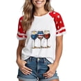 thumbnail image 2 of SELONE 4th of July Shirts for Women Patriotic Graphic Tops Crewneck Short Sleeve Clothes Independence Festival Wear, 2 of 4