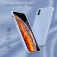 thumbnail image 4 of Compatible with iPhone Xs Max Case Liquid Silicone, Soft Gel Rubber Full Body Protective Cover with Microfiber Lining, Phone Case for iPhone Xs Max 6.5 Inch, Clove Purple, 4 of 15