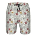 thumbnail image 4 of Naloa Funny Cat White Men's Beach Shorts, Surfing shorts, Swim trunks, Quick Dry Swim Trunks for Surfing Beach Fun - Large, 4 of 9