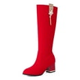 thumbnail image 5 of UngA Western Boots Women Cowboy Boots for Women Mid Calf Fashion Cowgirl Boots Red,5.5, 5 of 7