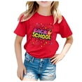 thumbnail image 1 of LUOGENLI T-Shirt pour Filles Enfants École Rentrée des Classes Imprimé Décontracté Manches Courtes Haut T-Shirt Chemises pour Filles Longueur Midi Petite Rouge 10-11 Ans, 1 of 7