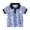 Blue, variant on Baby Boys Dinosaur Print Collared Short Sleeve Polo Shirt Button Closure Loose Cute Kids Casual Daily Top,12-18 Months