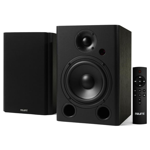 NEUMI BS5P-ARC Altavoces de estantería alimentados de 75 W, Bluetooth, HDMI, USB, óptico, coaxial, c