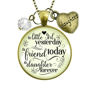 To My Daughter From Dad Necklace Little Yesterday My Friend Jewelry Gift 24"