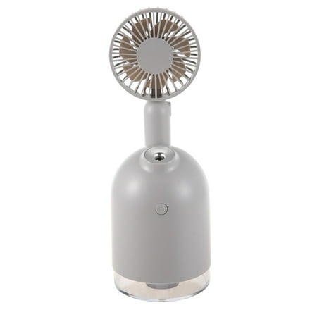 

2000 Mah Battery Fan With Air Humidifier Usb Oil Diffuser Portable Table Fan Gray