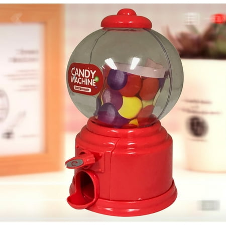 Small Desk Top Gumball Machine Red Candy Machine Dispenser Put