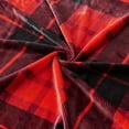 thumbnail image 3 of Flannel Fleece Throw Blanket 50 x 60 Inches, All Season Plaid Red Blanket for Bed, Couch, Car, 3 of 5