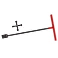 thumbnail image 2 of Water Meter Key Underground Water Shutoff Valves Key, Steel T Handle Wrench Tool 17inch red, 2 of 8