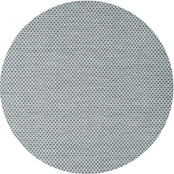 Ahgly Company Indoor Round Contemporary Platinum Silver Gray Abstract Area Rugs, 6' Round