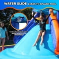 thumbnail image 4 of Sportspower Battle Ridge Inflatable Water Slide with Climbing Wall & Water Cannon, Kids Backyard Water Park with Blower, Outdoor Ages 3–8, 4 of 9