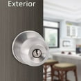thumbnail image 4 of Interior Door Knobs with Lock, Stainless Steel Privacy Door Handle, ANSI Grade-3 Security, All Metal Construction for Left and Right Hand Door Reversible, 4 of 5