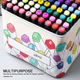 thumbnail image 3 of Marker Case Holder, Lightweight Marker Pen Case 120 Slots Multipurpose Large Opening with Handle for Travel, 3 of 7