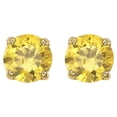 thumbnail image 1 of Precious Stars 14K Yellow Gold Cubic Zirconia 3-mm Birthstone Screwback Earring Studs-November, 1 of 5