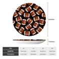 thumbnail image 2 of Honeii Brown Football On Black Print Elegant Bone China Decorative Plate, Porcelain Plate,Art Crafts,Ceramic Ornaments for Home Office Wall Decor-8in, 2 of 6