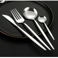 FC4 Pcs Stainless Steel Flatware Set, Food Grade Silverware Set for