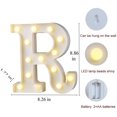 thumbnail image 2 of Luces LED de marquesina con letras, 26 letras del alfabeto iluminadas, letrero con números y letras para bodas, fiestas de cumpleaños, lámpara navideña a pilas, luz nocturna, decoración para el hogar, 2 of 5