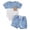 A-Blue, variant on mgoYE Newborn Baby Boy Summer Outfit Set Contrast Color Romper Tops With Elastic Waist Shorts 0 3 6 12 18 Months Cute Infant Waffle Clothes Size 6-12 Months