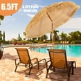 thumbnail image 1 of Gymax Parasol de Plage Tiki en Chaume de 6,5 Pi pour Extérieur, Parasol de Patio avec Inclinaison Réglable, 1 of 10