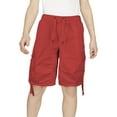 thumbnail image 1 of Boys Elastic Waist Drawstring Multi Pocket Cotton Toddler Kid Cargo Shorts (Red, 14), 1 of 2