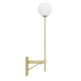 thumbnail image 2 of Modway Riva White Globe Wall Sconce in Satin Brass, 2 of 8