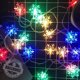 thumbnail image 1 of Luz LED blanca con copos de nieve para decoración del hogar, adorno para árbol de Navidad, regalos de Feliz Año Nuevo, 2022, 1 of 4