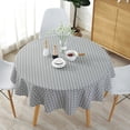thumbnail image 1 of Yeacher Northern Europe Style Terylene&Cotton Mixed Round Table Cloth Multicolor Triangle White Line Gray Arrows Printed Table Cloth, 1 of 7