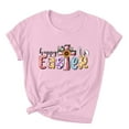 thumbnail image 2 of EGNMCR T-shirt de Pâques Femmes Chemises Imprimé de Pâques Mode de Pâques pour Femmes T-shirt à Manches Courtes Imprimé de Pâques Haut à Manches Courtes à Col Rond T-shirt pour Femmes, 2 of 3