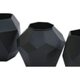 thumbnail image 5 of DecMode 7"W, 7"H Black Metal Vase, Set of 3, 5 of 6