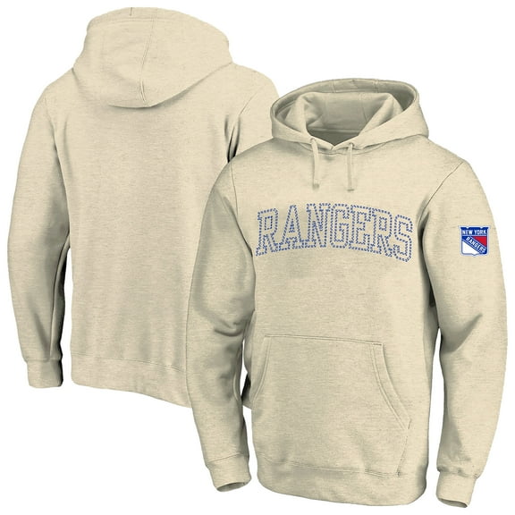 Men's Fanatics Cream New York Rangers Big &Tall Stitch Hoodie