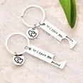 thumbnail image 4 of Matching "I Love You More/Most" Couple Keychains | Stainless Steel Puzzle Heart Key Ring Set | Romantic Anniversary Gift for Boyfriend Girlfriend, Husband Wife, 4 of 8
