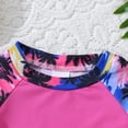 thumbnail image 7 of Girls Two Piece Coconut Tree Print Tankini Swimsuit Tropical Gradient Swimwear with Swim Shorts for Youth Summer Fashion Red 1 Years-2 Years, 7 of 7