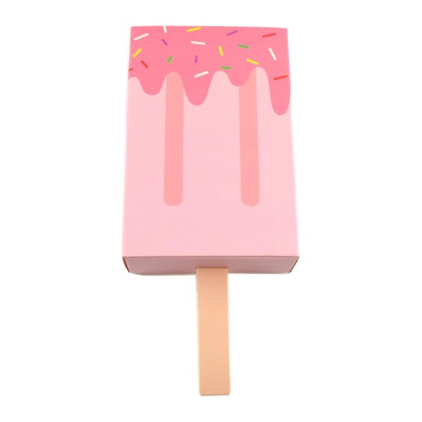 Cajas de caramelos con forma de helado, 50 unidades/set, caja de regalo para fiestas de boda para fiestas de cumpleaños, regalo, funda para fiestas de cumpleaños, rosa Feliz Sencillez