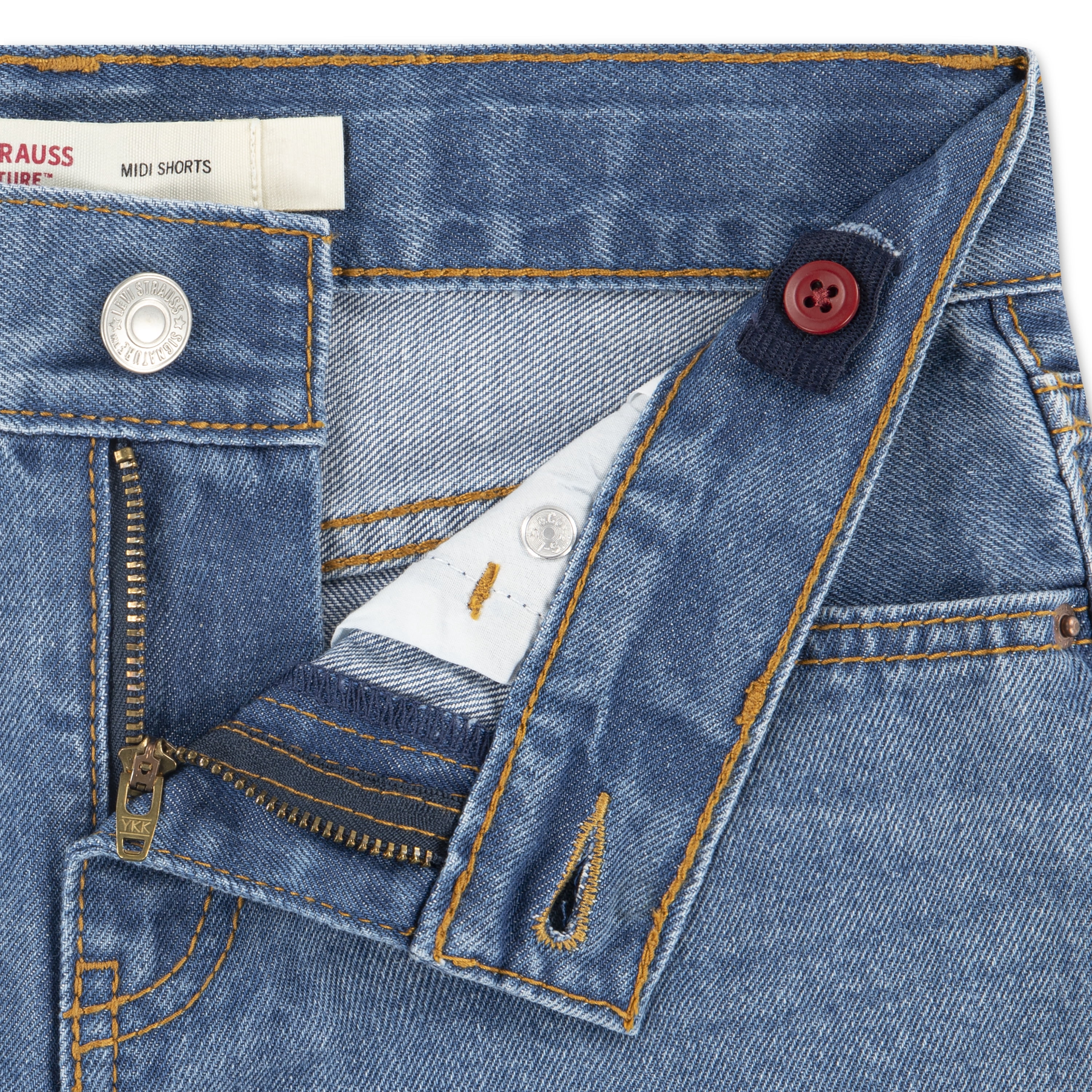 Levi Strauss Signature Girls Midi Denim Shorts, Sizes 5-18