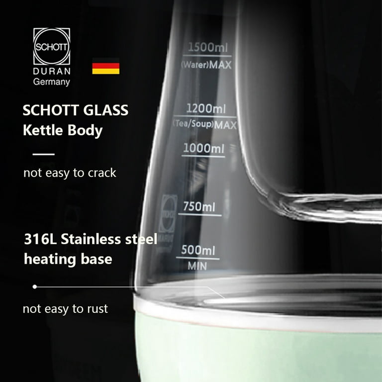 BUYDEEM Buydeem K2763 Health-Tea Kettle - Multi-functional Automatic Glass  Tea Maker with Advanced Bird's Nest Feature - Steamer 