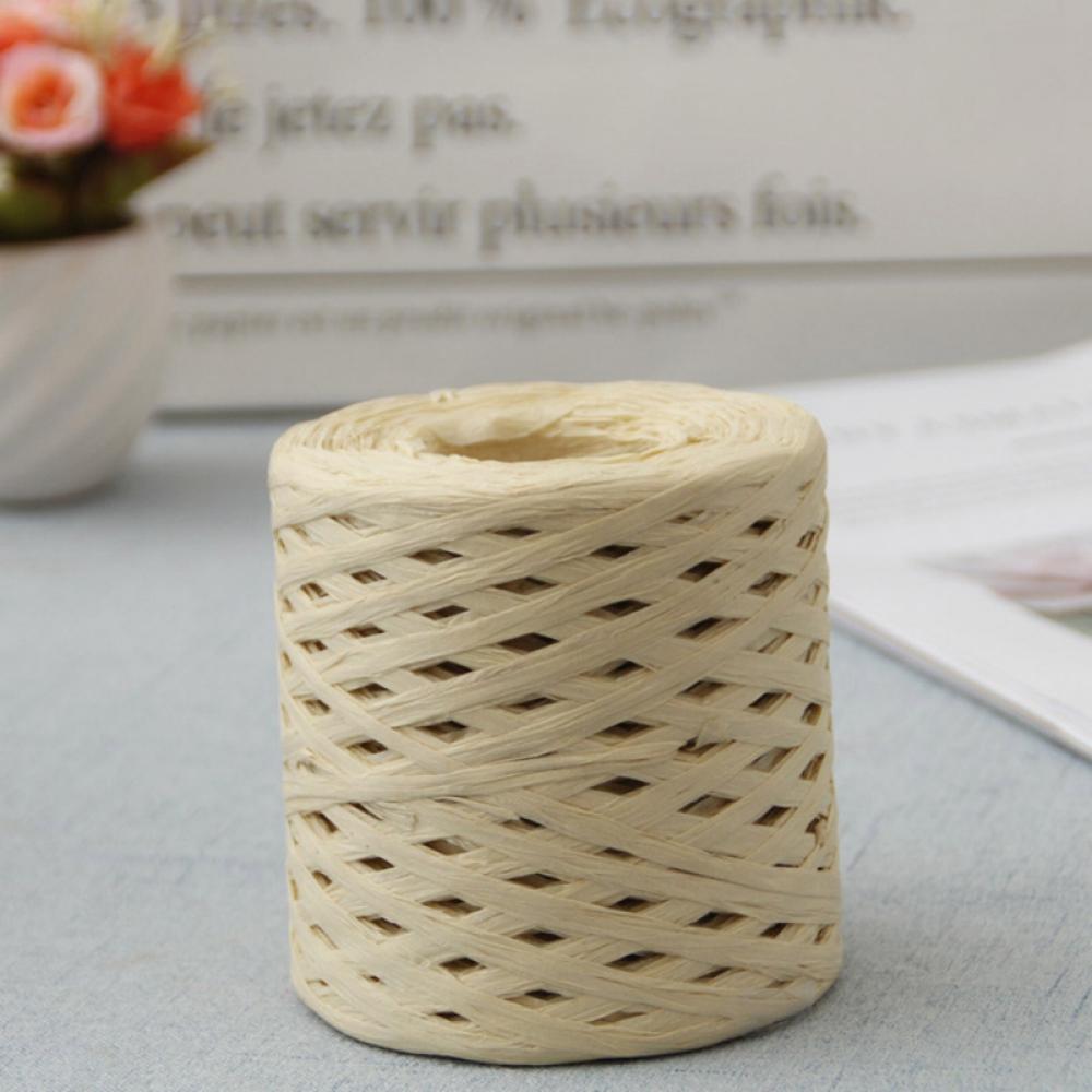 A roll Raffia Paper Twine Rope Gift Wrap Ribbon Bouquet Wrapping DIY Crafts For Party Wedding Decoration,218 yards//200M length