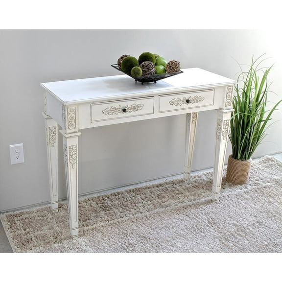International Caravan Windsor Wall Table in Antique White