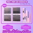 thumbnail image 2 of Extensiones de pestañas DAODER Natural & Thick Lash 640 unidades 40D+60D+80D+100D, 2 of 7