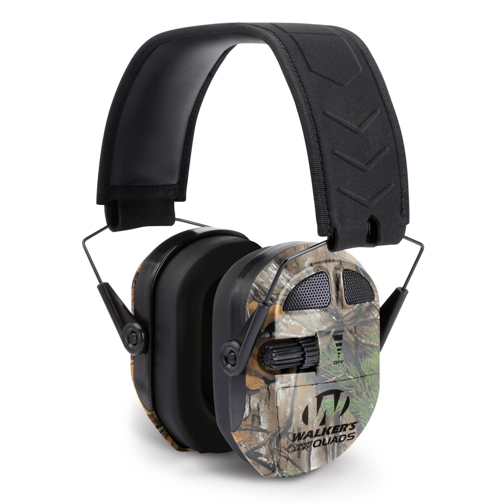 Walker's Ultimate Hunting Shooting AFT Electric Power Muff Quads Realtree Camo 
