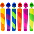 thumbnail image 1 of Paquete de 6 moldes para paletas, moldes reutilizables para paletas de bebé para hacer paletas caseras multicolores, moldes para paletas de hielo para bricolaje feliz Namotu WMZL-1689, 1 of 7