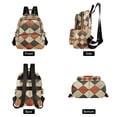 thumbnail image 4 of FORMRS Mini Backpack Purse for Women Travel Daypack Casual Shoulder Bag, Checkered Pattern, 4 of 7