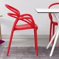 thumbnail image 3 of Compamia Mila Dining Arm Chair Red, Set of 2, 3 of 7