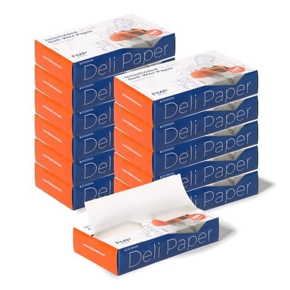 Fit Meal Prep [6000 Pack] 10 x 10.75" Wax Paper Sheets for Food, Interfolded Precut Deli Pop Up Grease-Proof Sandwich Paper Wraps, Waterproof for Lunch, Food Basket, Microwave Cover, BBQ