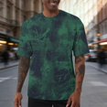 thumbnail image 2 of Casual Suelto Elástico de Manga Corta de los Hombres Blusa, Cuello Redondo de Color Sólido Top Deportivo para Gimnasio Y Actividades Al Aire Libre, 2 of 8